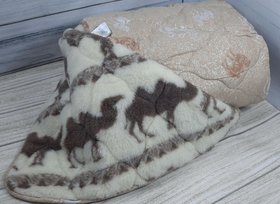 Зимова ковдра верблюжа хутряна (з ДЕФЕКТОМ), 175х215 см