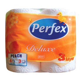 Папір туалетний PERFEX DELUXE, 4 шт Персик 3 шари (5101)