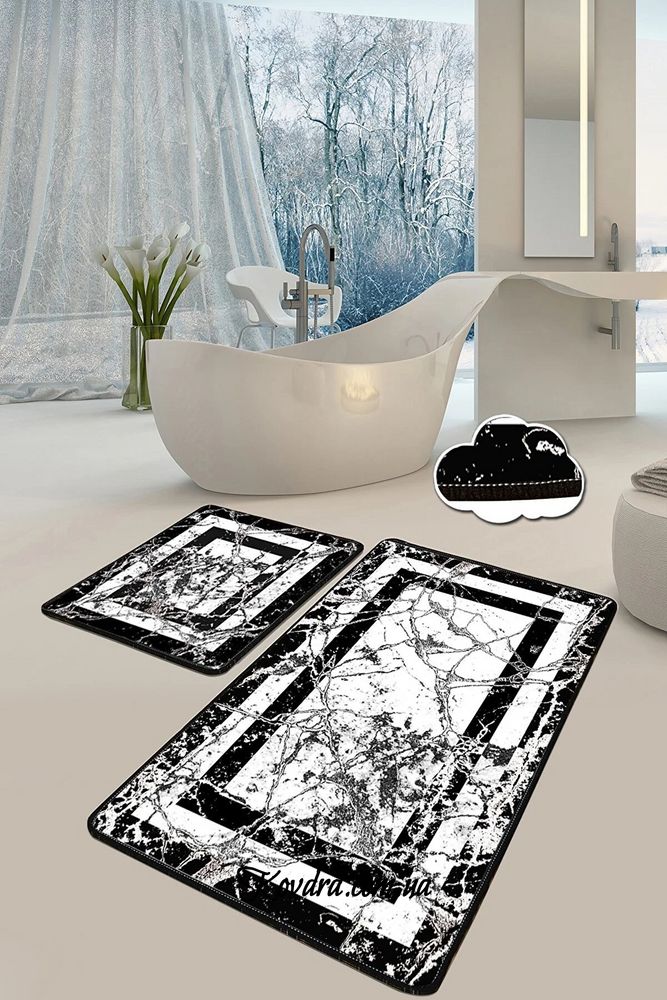 Набір килимків для ванної кімнати Marmor, 60х100 см, 50х60 см