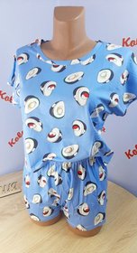 Пижама трикотажная "Авокадики голубые", размер M