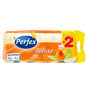 Туалетная бумага PERFEX DELUXE, 8+2 шт Персик 3 слоя (5118)