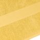 Махровий рушник з бордюром, жовтий - 40х70см
