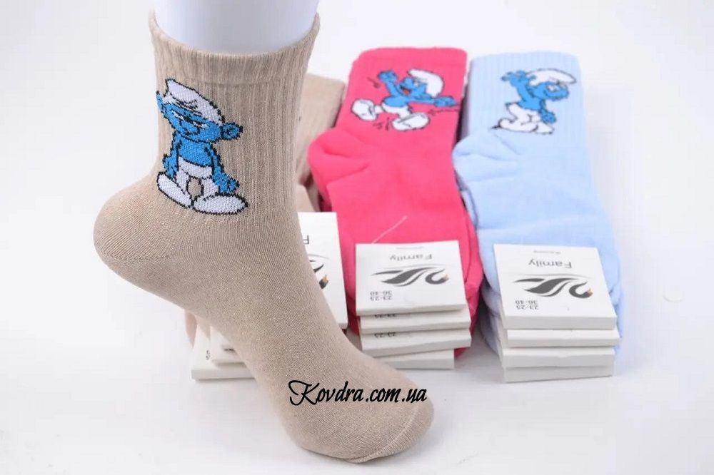 Жіночі шкарпетки "Смурфи" в асортименті, 36-40р. 061021-8_of