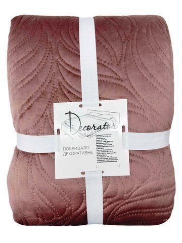 Покривало двостороннє Портьєра VELOUR 210 Листя 403/15-4101, 240x260 см
