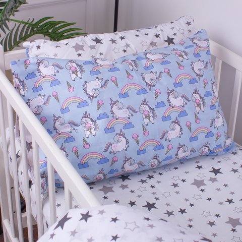 Простирадло Бязь Kids Time 18-0006 Rainbow Unicorn 110х160 см