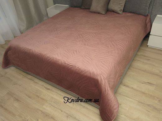 Покривало двостороннє Портьєра VELOUR 210 Листя 403/15-4101, 240x260 см
