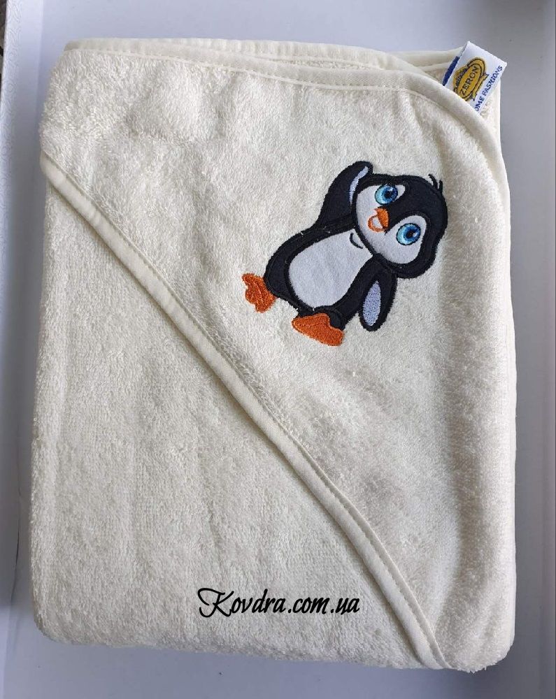 Полотенце-уголок "Пингвин" махра, 100х100 см