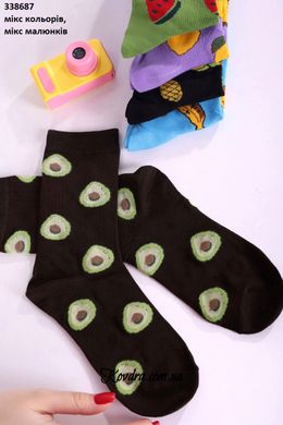 Шкарпетки "Фрукти" мікс кольорів, розмір 37-45