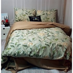 Комплект постельного белья "Сад магнолий", двойной двоспальный на резинке