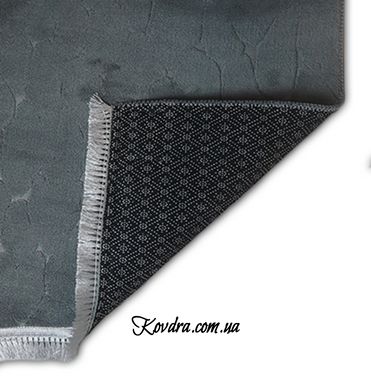 Килимок для спальні Welsoft косичка темно-сірий, 110х200 см