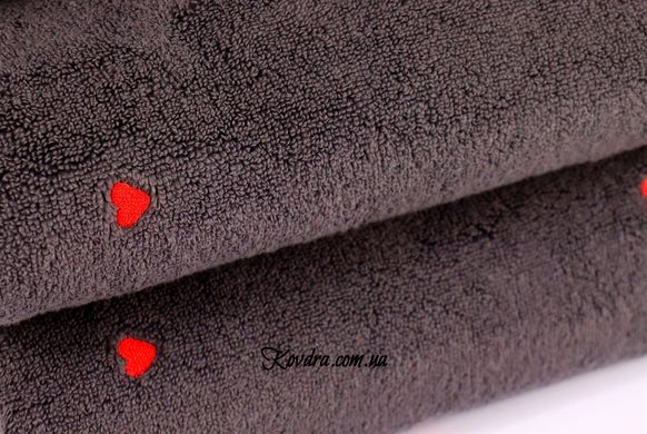 Полотенце махр Lubow/Love Microcotton т.серый, 50х90 см