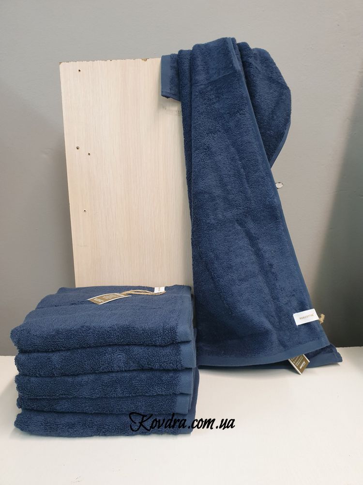 Кухонний махровий рушник темно-синій, 30х50 см