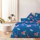 Комплект постельного белья "Lotus Home Perfect Ranforce - Flamingo" голубой, полуторный