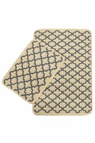 Набір килимків Solo Krem Gri Geometri, 40х60 + 60х90 см