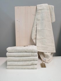 Кухонное махровое полотенце молочное, 30х50 см