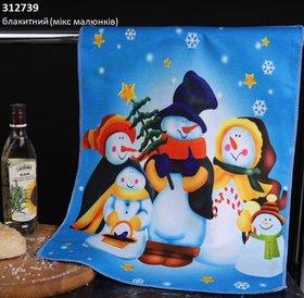 Кухонное полотенце "Snowman family", 40х57