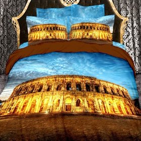 Комплект постельного белья "3D Колизей CITY7", евро двуспальный
