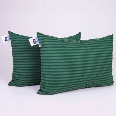 Набір подушок №0101 Сolor Fun Line 17-0612 Stripe Emerald Eco-Soft (середні), 50х70 см
