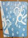 Детский плед-одеяло "Обезьянки" голубой, 100х120 см