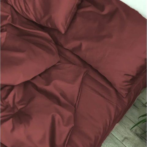 Простирадло MirSon Satin Light Pro 10-021 Brick red, 150х220 см