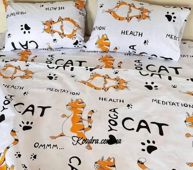 Комплект постельного белья "Кошачья Йога", манеж 101427