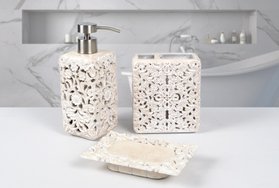 Комплект у ванній кімнаті Irya - Calisto krem кремовий, 3 предмети