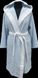 Підлітковий халат з капюшоном, блідо-блакитний з білою окантовкою rj16193