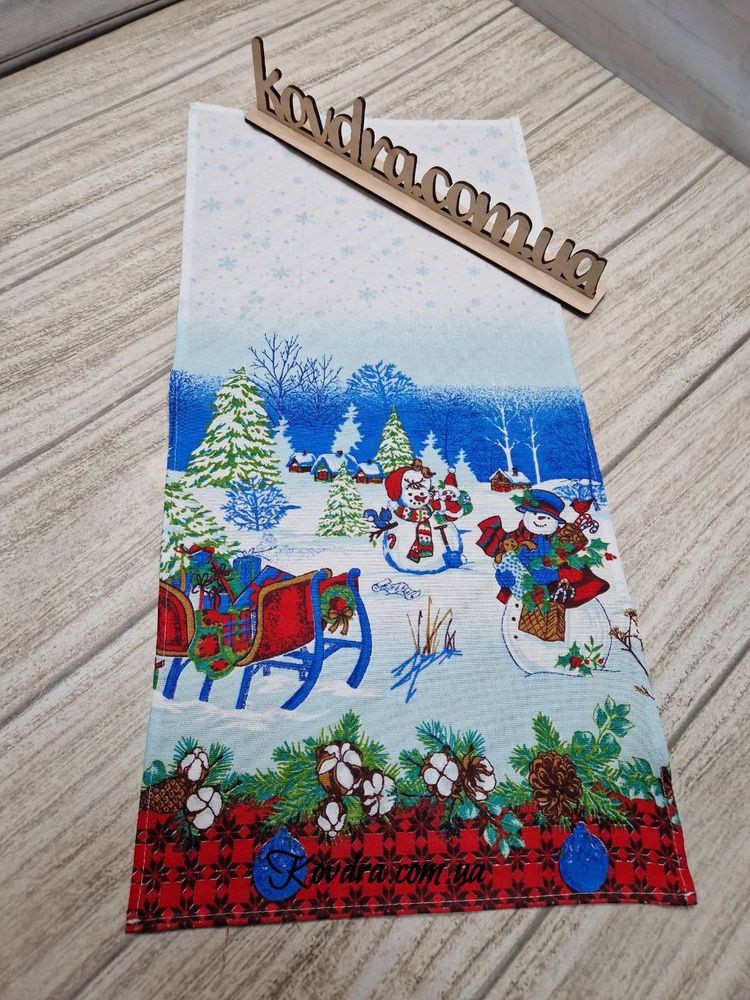 Кухонное полотенце рогожка "Christmas trees", 35х70см