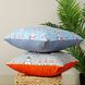 Подушка декоративна двухстороння "Гноми" сірий/помаранчевий, 35х50 см