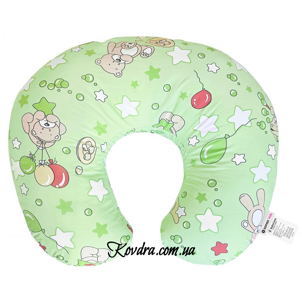 Наволочка на подушку для годування BabyCare зелена, 58x54x17