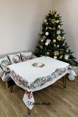 Доріжка гобеленова з велюром Зимове місто, 40х140 см