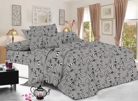 Комплект постельного белья "Котики полосатые" фланель, двуспальный двойной