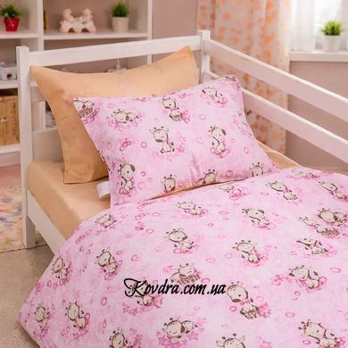 Комплект постельного белья Ranforce&nbsp;Elite 17-0923 Tiny Giraffes pink, манеж
