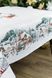 Салфетка гобеленовая с велюром Зимний город, 30х50 см