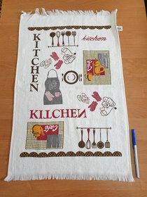 Набір кухонних рушників велюр/махра "Кухня", 40х60 см