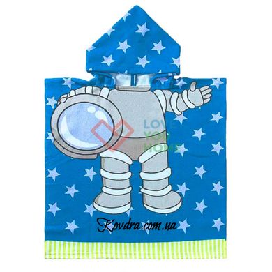 Дитячий банний рушник з капюшоном "Космонавт", 60х115