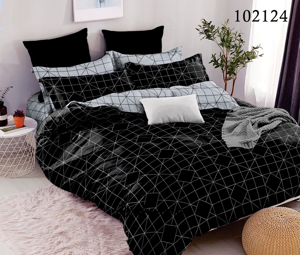 Комплект постельного белья "Математический лабиринт" с тканью-компаньоном, евро двуспальный