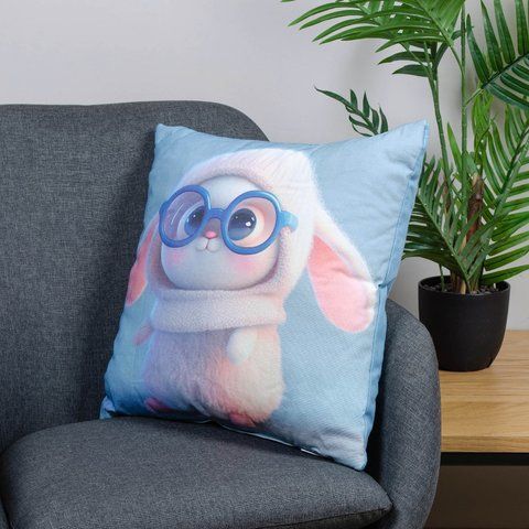 Подушка декоративная Home Line "Зайка в очках", 45х45 см