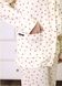 Пижама женская муслиновая айвори "Сердца" размер М 100% хлопок