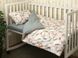 Детский комплект постельного белья в кроватку "Зайка", простынь на резинке детский