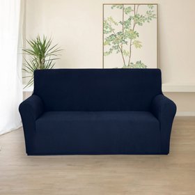 Чехол на трехместный диван Corn Fleece темно-синий (10), lv81147
