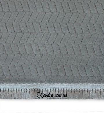 Коврик для спальни Welsoft косичка светло-серый, 110х200 см