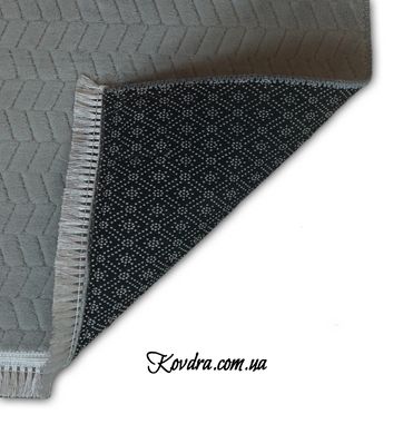 Коврик для спальни Welsoft косичка светло-серый, 110х200 см