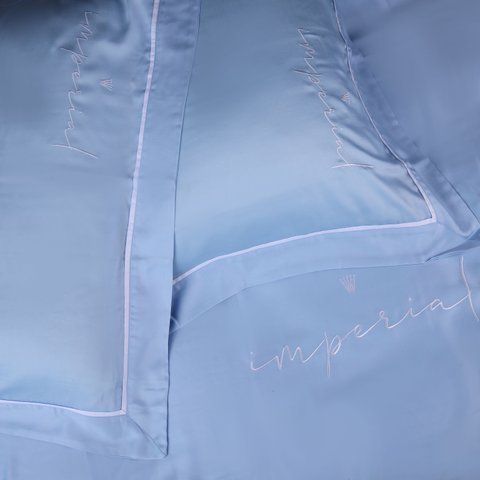 Простирадло на резинці Imperial Tencel "№04" Blue, 80х190+25 см