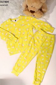 Пижама детская желтая, рост 110