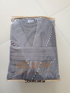 Халат мужской велюр-махра А&ccedil;ık gri, размер XL