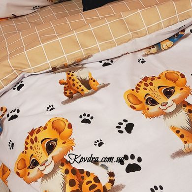 Комплект постельного белья "Леопардики", двойной двоспальный на резинке