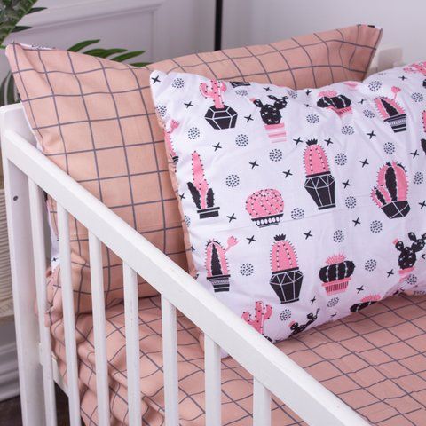 Наволочка Бязь Kids&nbsp;Time&nbsp;18-0004&nbsp;Pink&nbsp;Cactus, 40x60 см