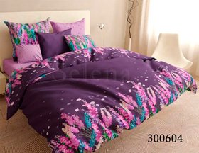 Комплект постільної білизни "Фіолетовий вечір" з тканиною-компаньйоном, подвійний двоспальний