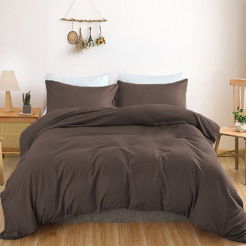 Комплект постельного белья Satin Light Pro 10-010 Brown Семейный (160x220 см)